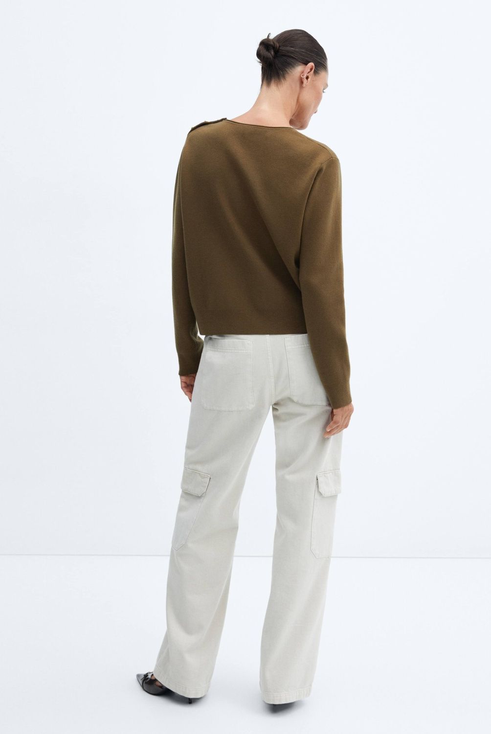 MANGO - Sweater Botones Hombro Mujer Mango