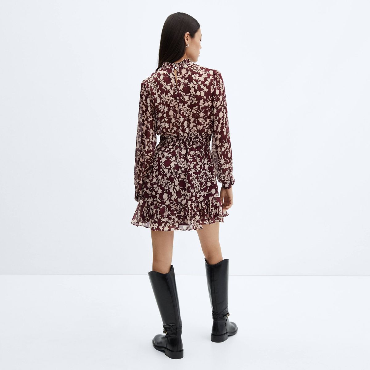 MANGO - Vestido Fluido Estampado Floral Mujer Mango