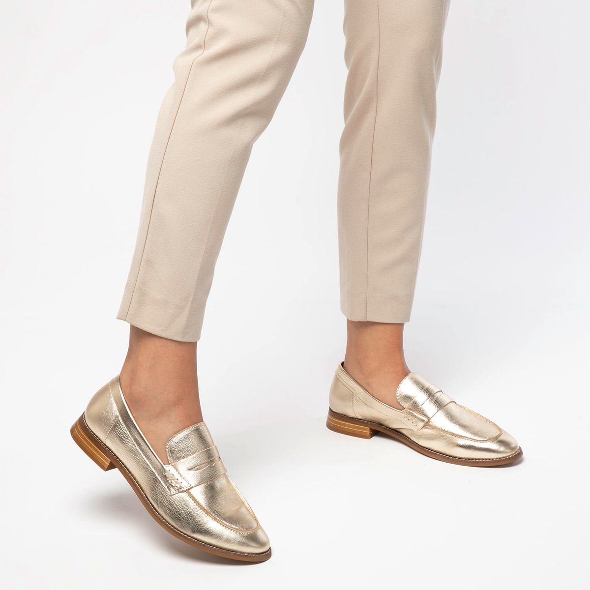 ALDO - Focal Mocasín Mujer Cuero Dorado Aldo