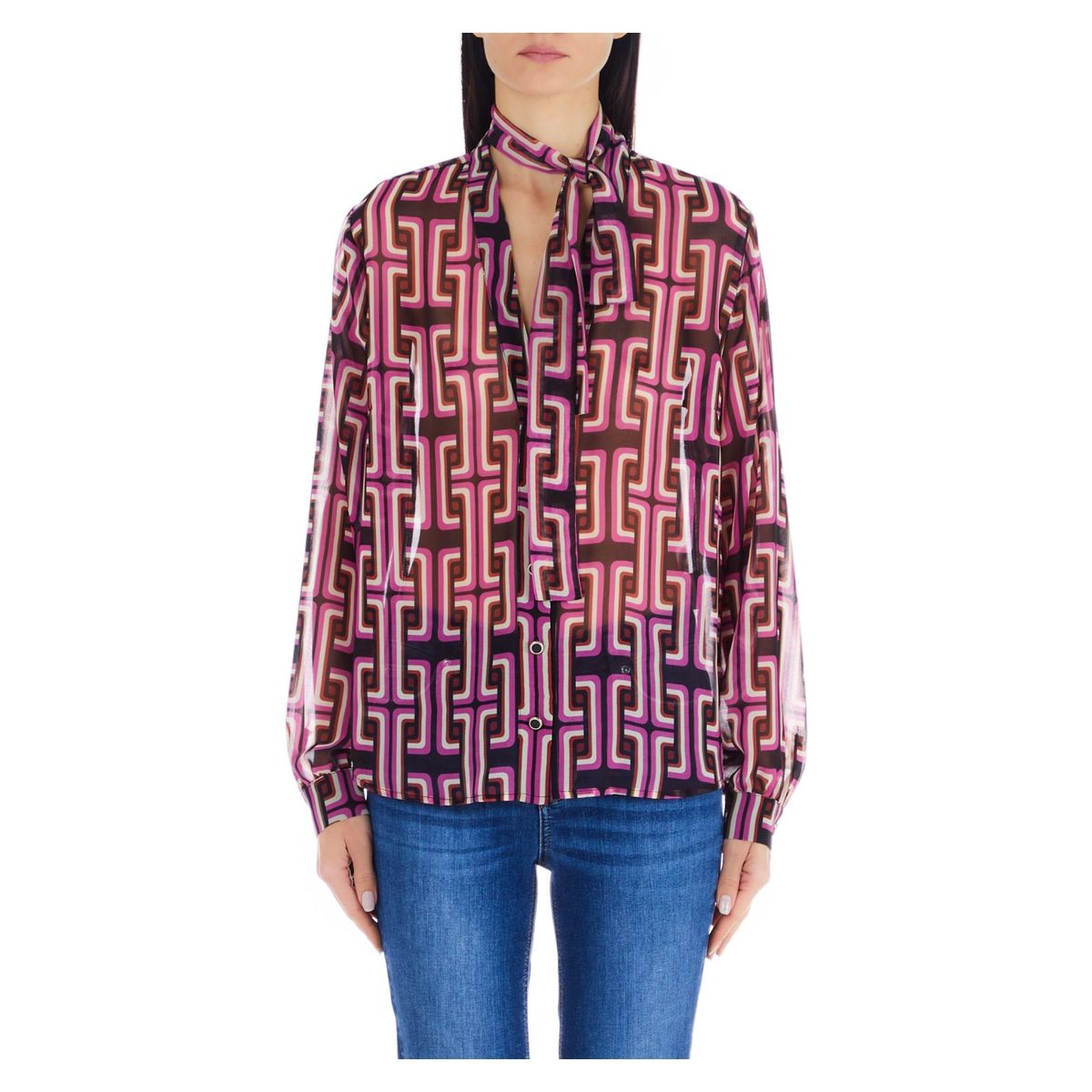 LIUJO - Camisa con Estampado Geométrico Mujer Liu Jo