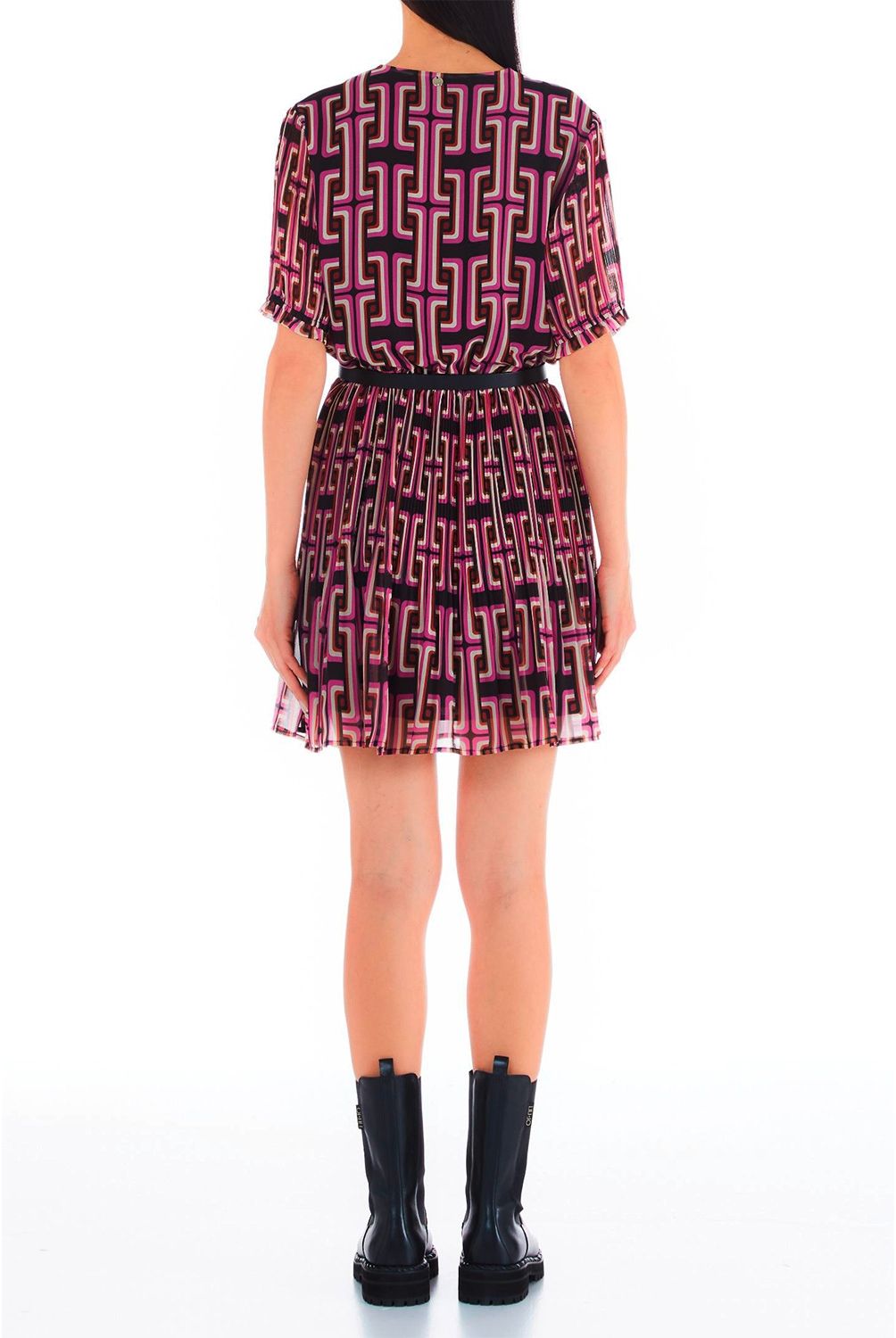 LIUJO - Vestido Corto De Raso Estampado Mujer  Liu Jo