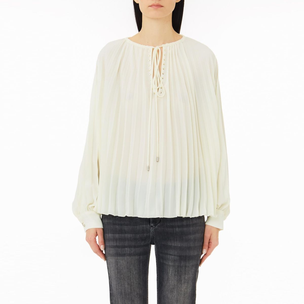 LIUJO - Blusa Plisada Mujer  Liujo
