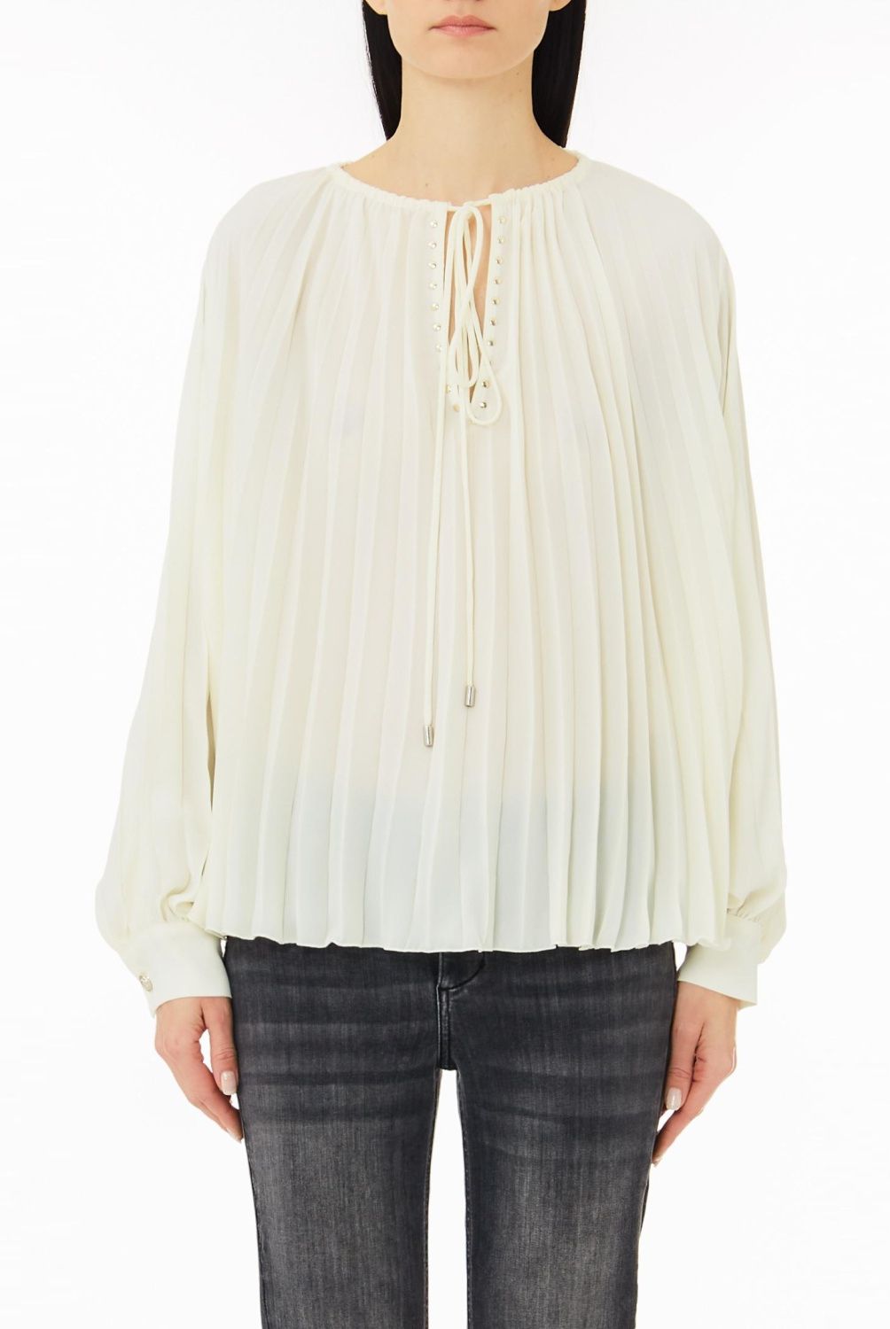 LIUJO - Blusa Plisada Mujer  Liujo