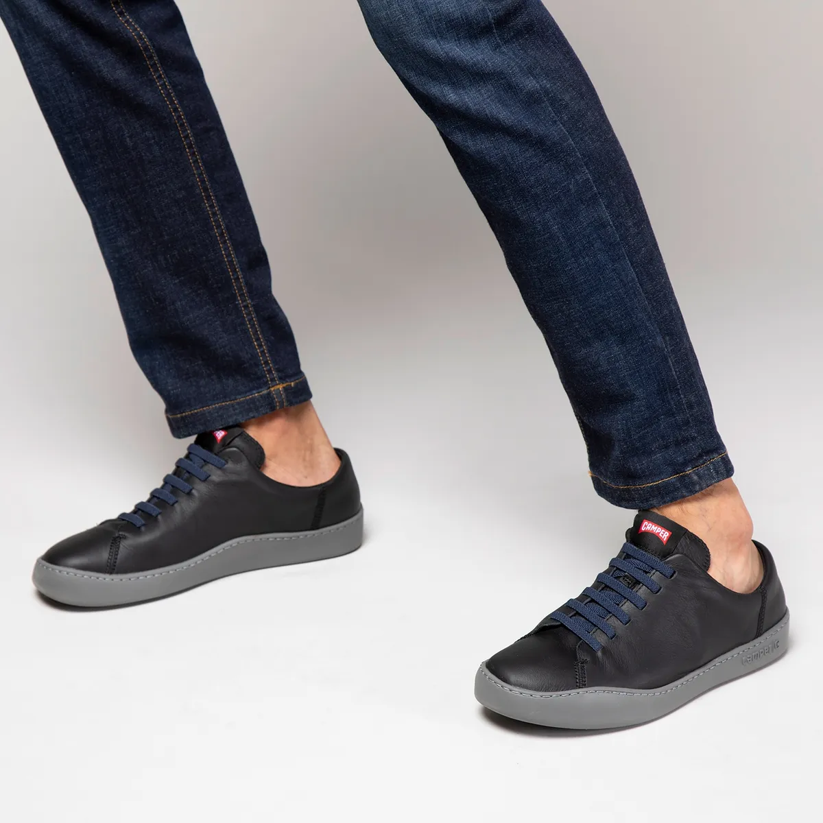CAMPER - Zapato Hombre Peu Touring Negro Cuero Camper