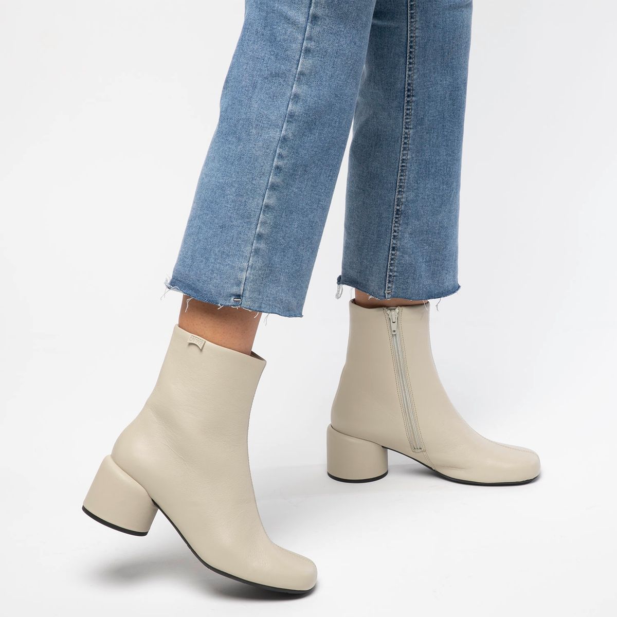 CAMPER - Botín Mujer Cuero Blanco Camper