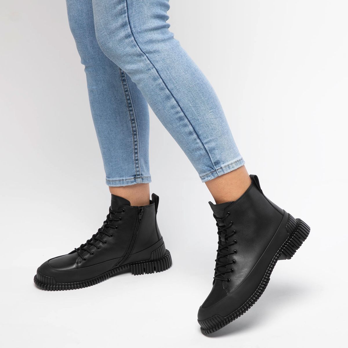 CAMPER - Botín Mujer Cuero Negro Camper