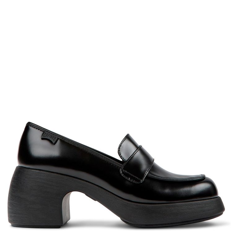 Mocasín Mujer Cuero Negro