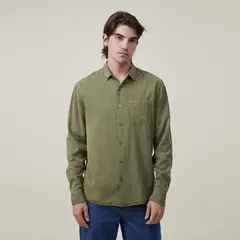 COTTON ON - Camisa Manga Larga Hombre