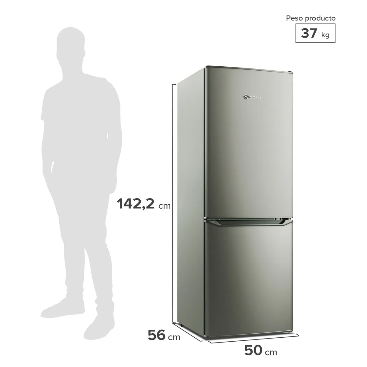 MADEMSA - Refrigerador Bottom Freezer 173 Litros MED165S Mademsa