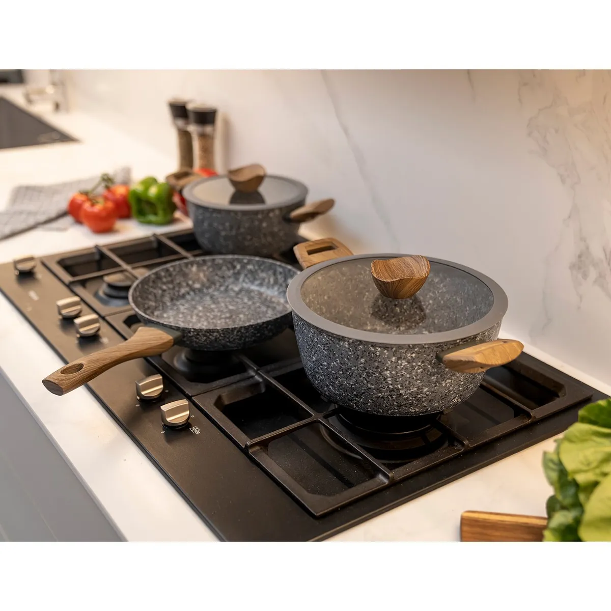 KEEP - Batería De Cocina Antiadherente 7 Piezas Rokka Keep