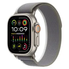 APPLE - Watch Ultra 2 (Gps + Cellular) - Titanio 49 Mm - Correa Loop Trail Verde/Gris - Talla M/L