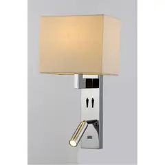 DISEÑO 3 - Aplique Usb Acero 1 Luz De Lectura Led