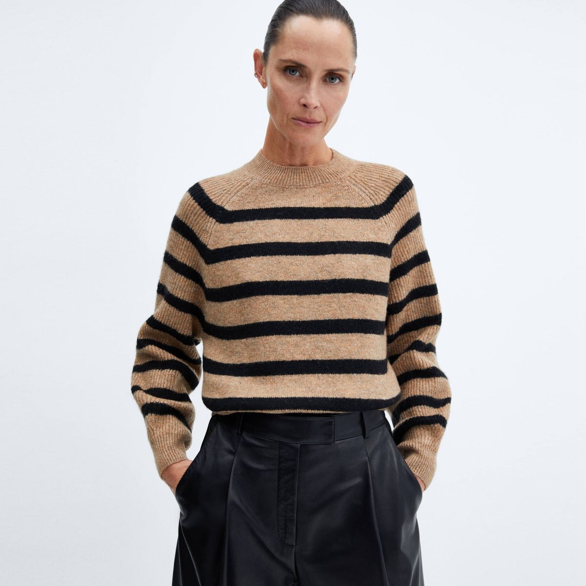 MANGO - Sweater Rayas Cuello Redondo Mujer Mango