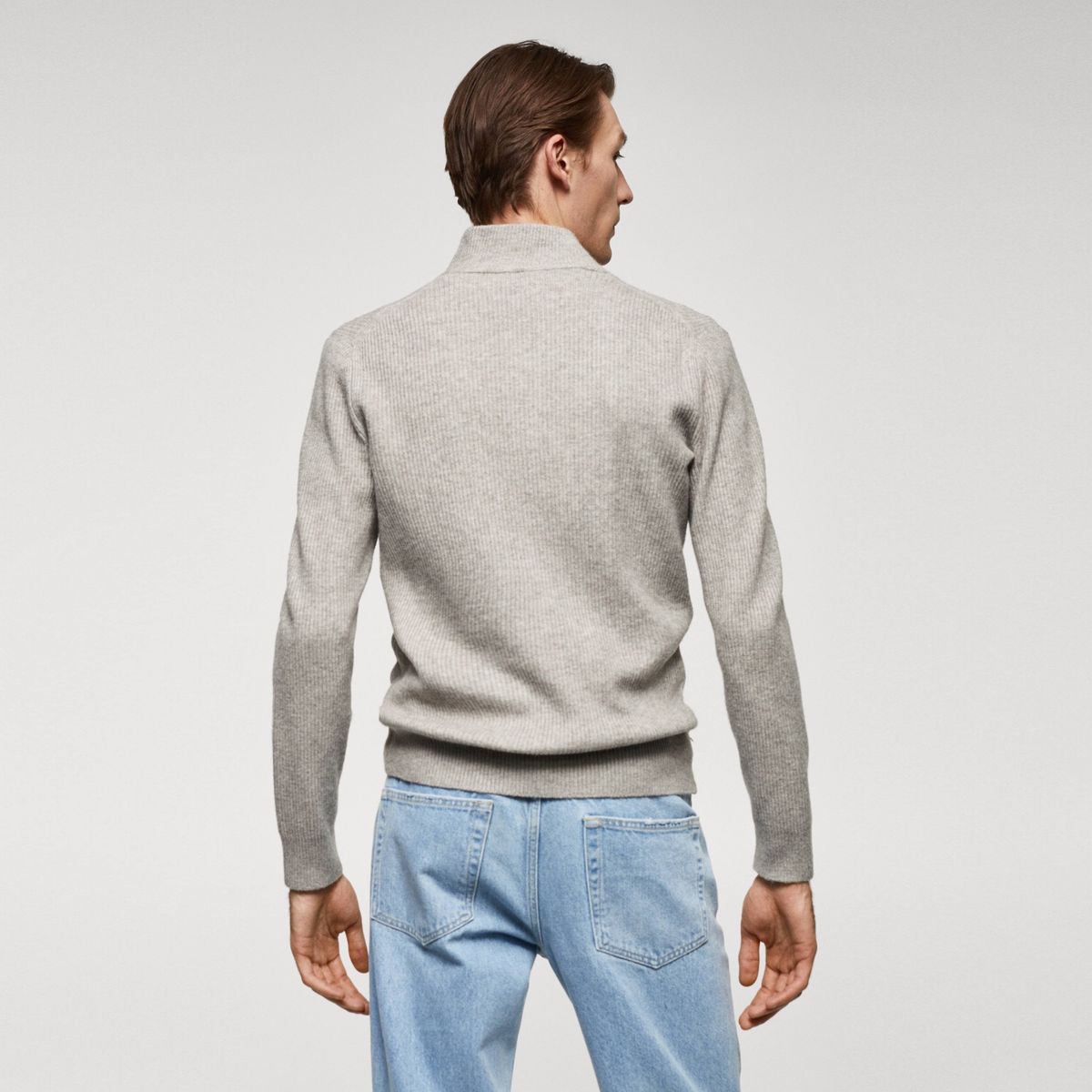 MANGO MAN - Sweater Canalé Cremallera Hombre Mango Man