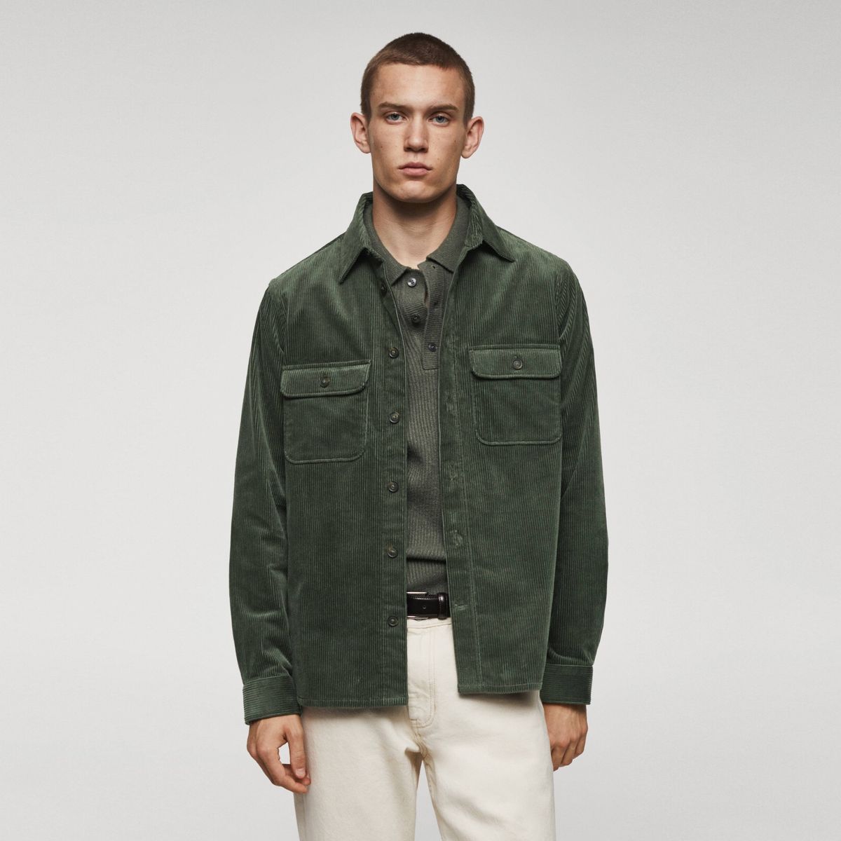 MANGO MAN - Sobrecamisa Pana Bolsillos Hombre Mango Man