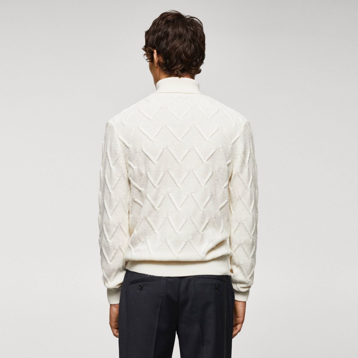 MANGO MAN - Sweater Lana Estructura Hombre Mango Man