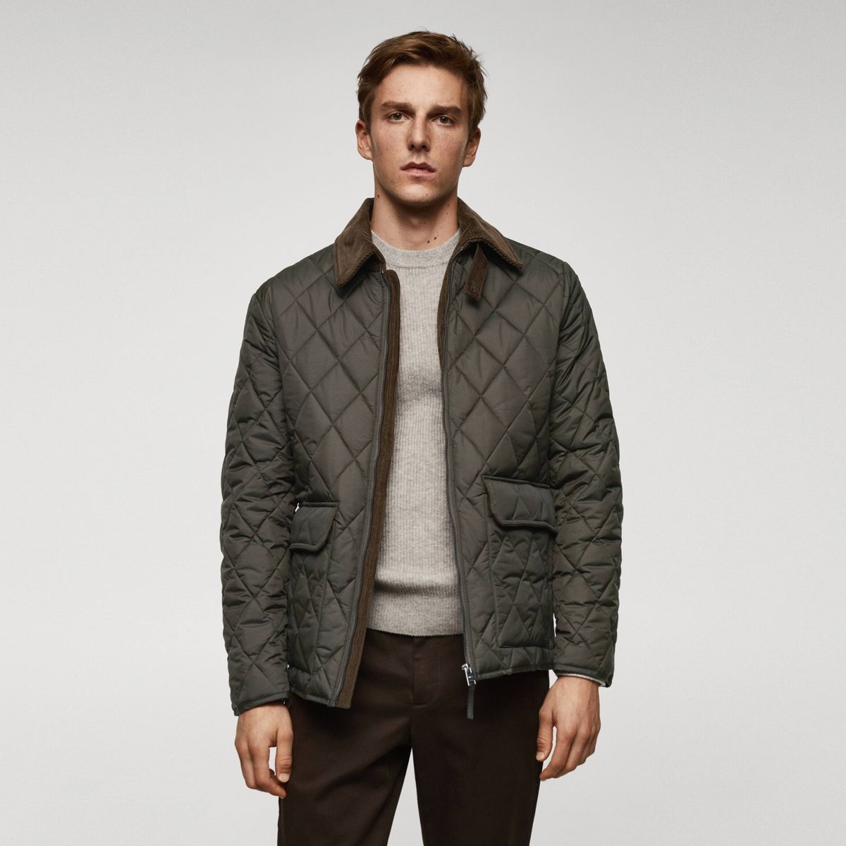 MANGO MAN - Chaqueta Acolchada Termorreguladora Pana Hombre Mango Man