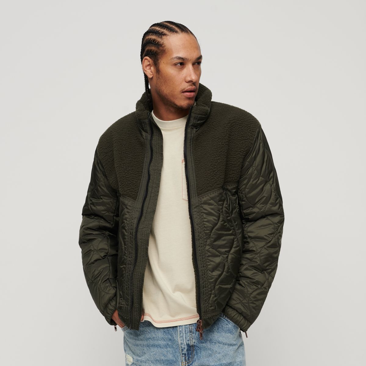 SUPERDRY - Polar Sherpa Quilted Hombre Superdry