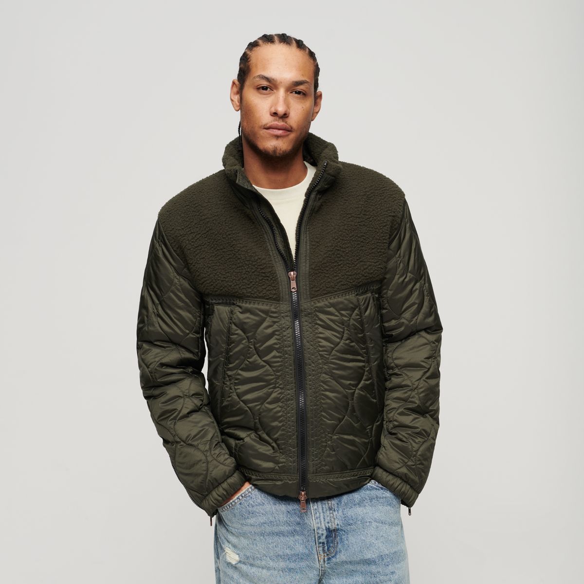 SUPERDRY - Polar Sherpa Quilted Hombre Superdry