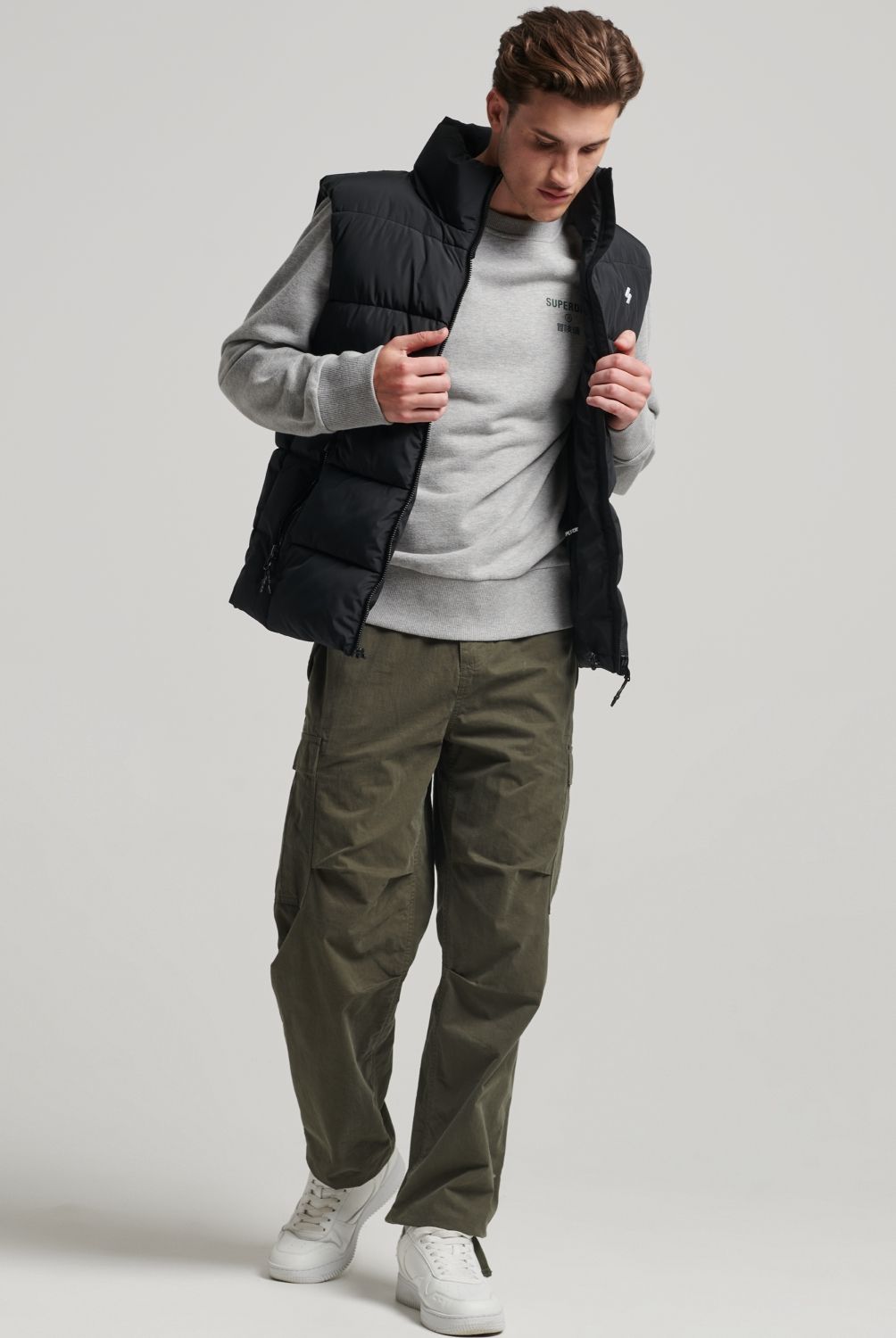 SUPERDRY - Parka Sin Manga Hombre Superdry