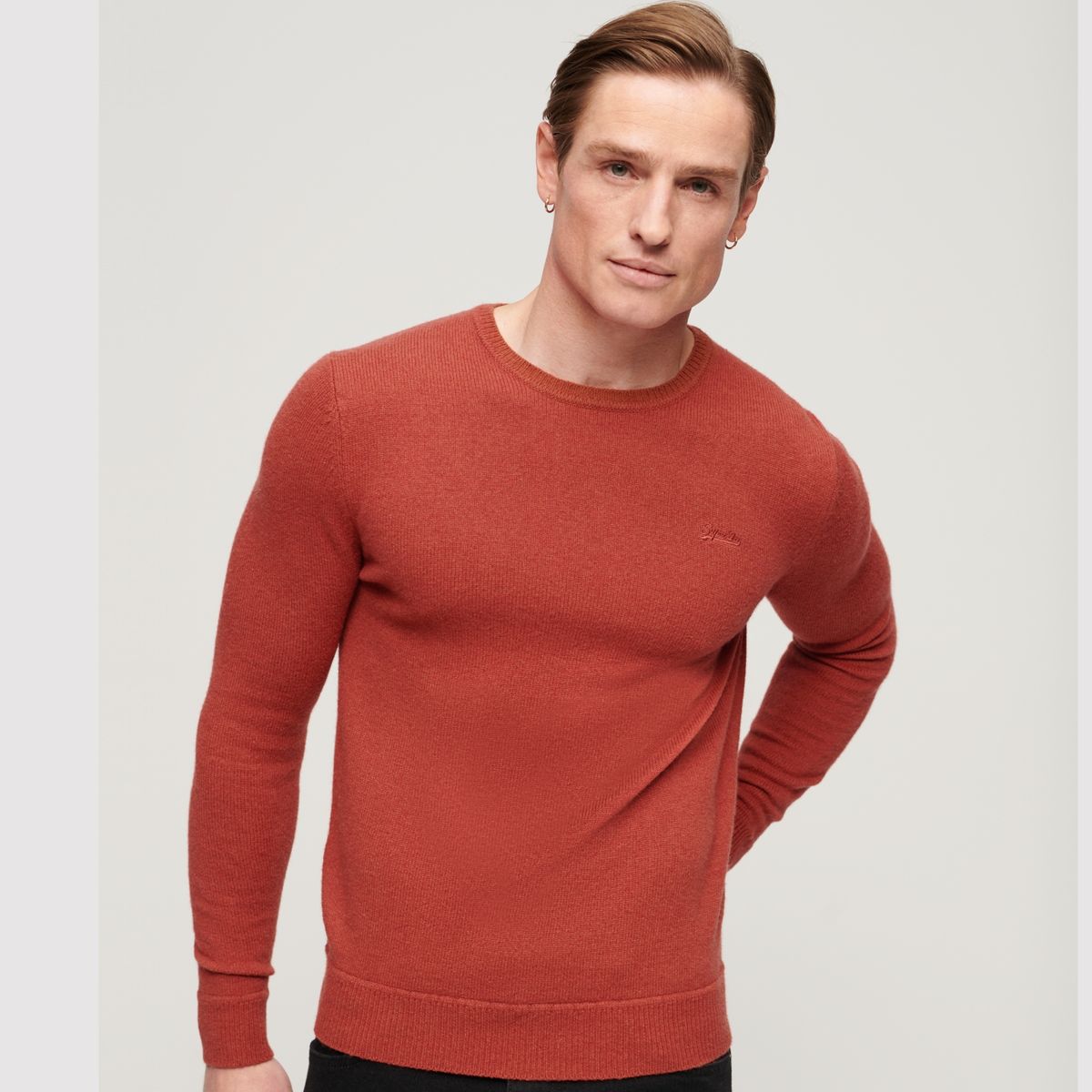 SUPERDRY - Sweater Liso Manga Larga Recto Hombre Superdry