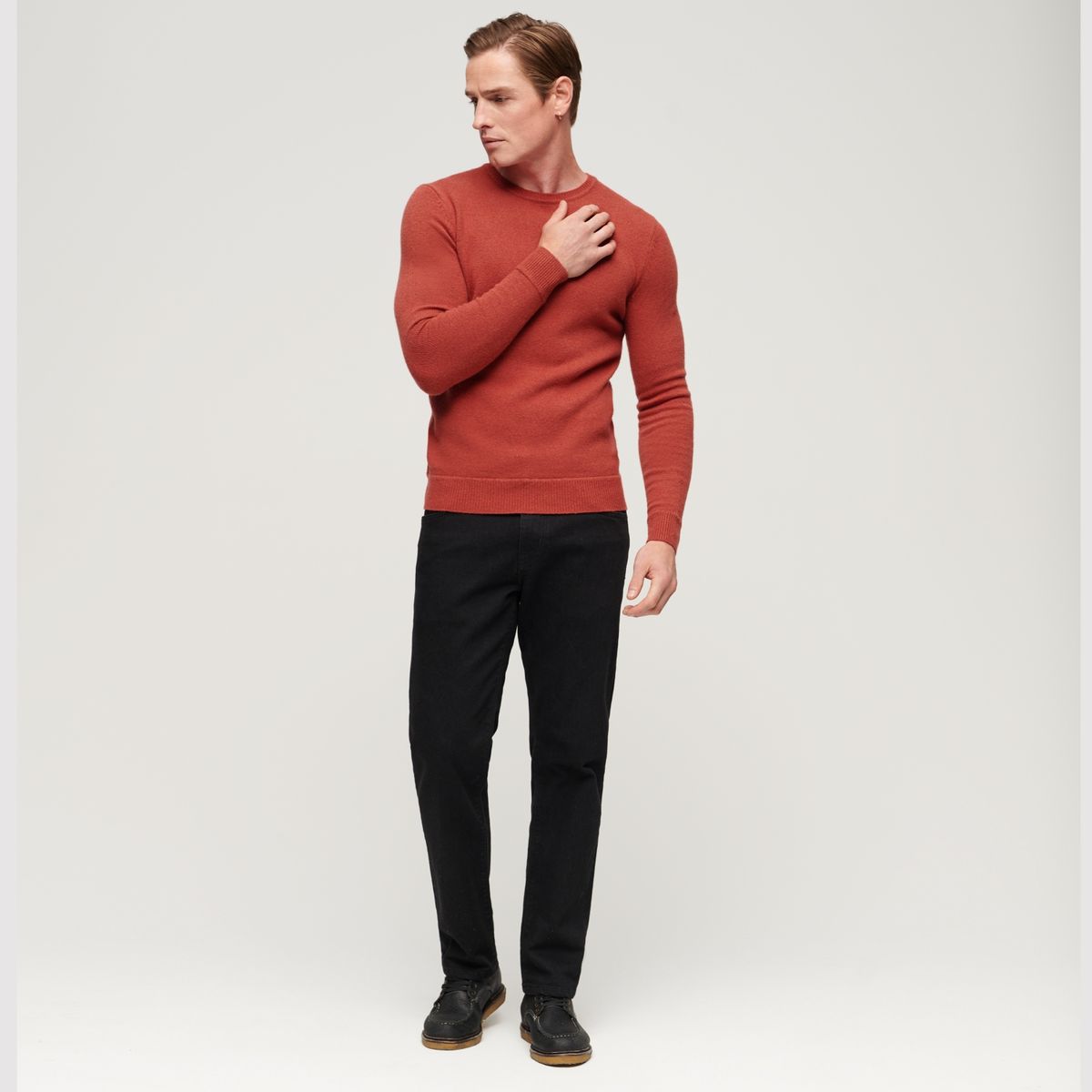 SUPERDRY - Sweater Liso Manga Larga Recto Hombre Superdry