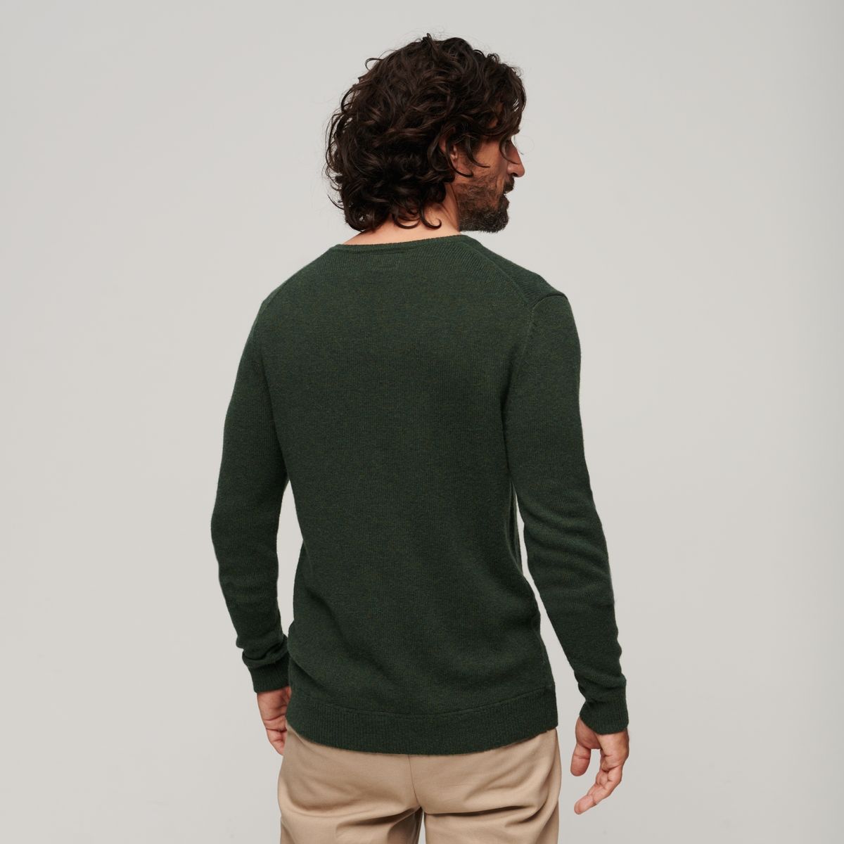 SUPERDRY - Sweater Liso Manga Larga Recto Hombre Superdry