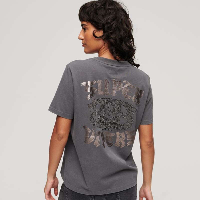 SUPERDRY - Polera Manga Corta Algodón Mujer Superdry