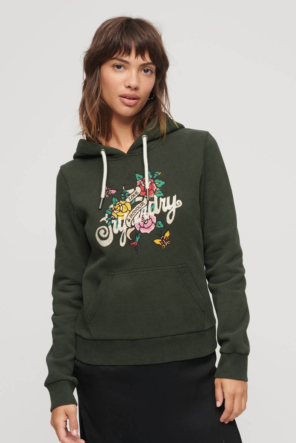 SUPERDRY - Polerón con Capucha Algodón Mujer Superdry