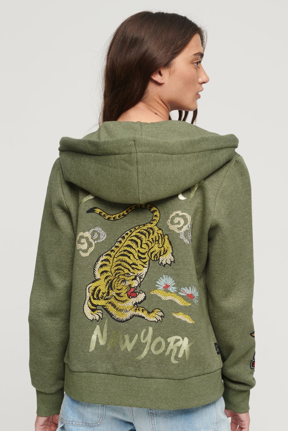 SUPERDRY - Polerón con Capucha Algodón Mujer Superdry
