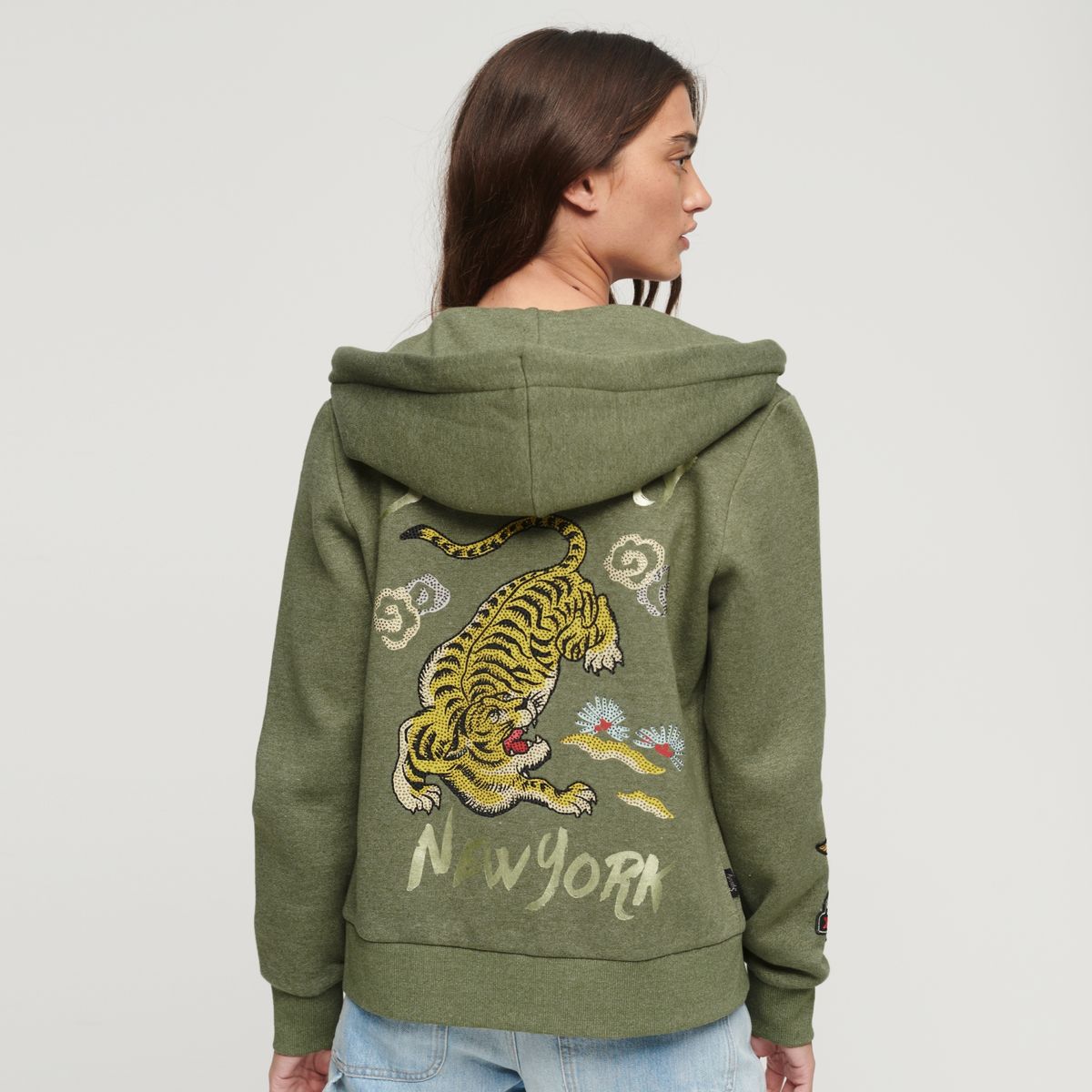 SUPERDRY - Polerón con Capucha Algodón Mujer Superdry