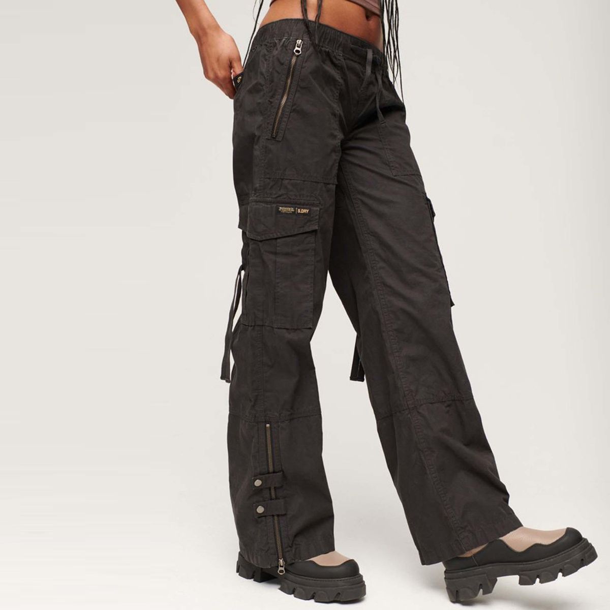 SUPERDRY - Pantalón Cargo Algodón Mujer Superdry