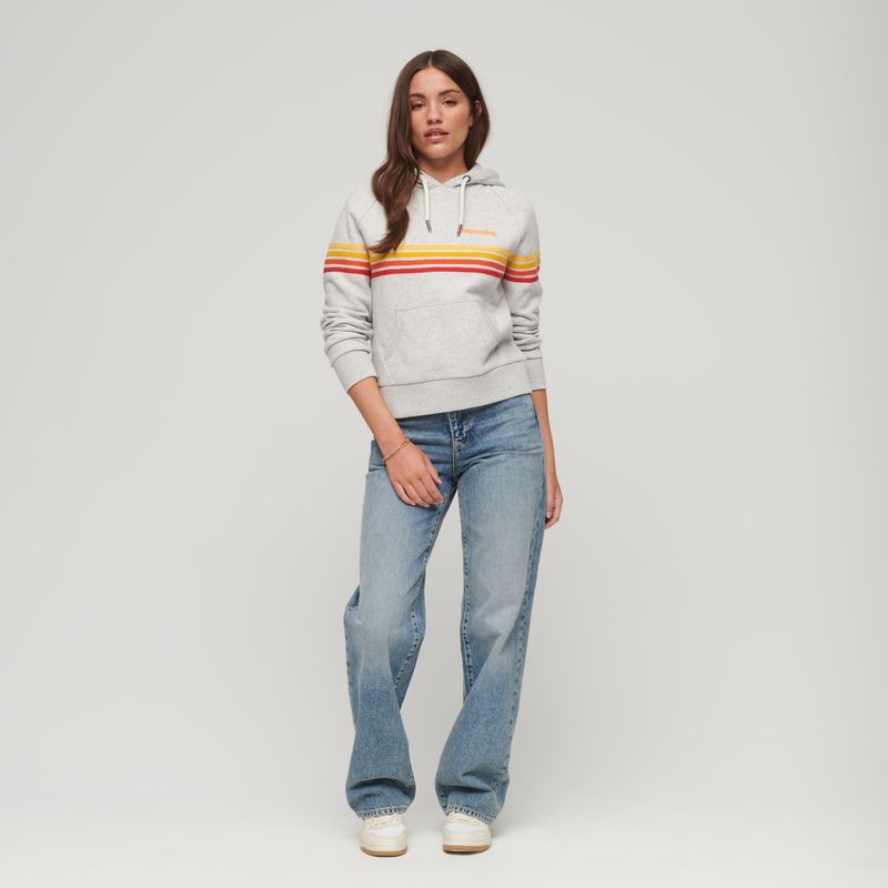 SUPERDRY - Polerón Logo con Capucha Algodón Mujer Superdry