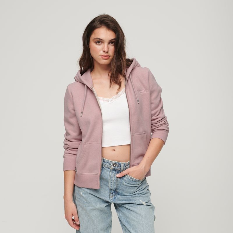 SUPERDRY - Polerón Logo con Capucha Algodón Mujer Superdry