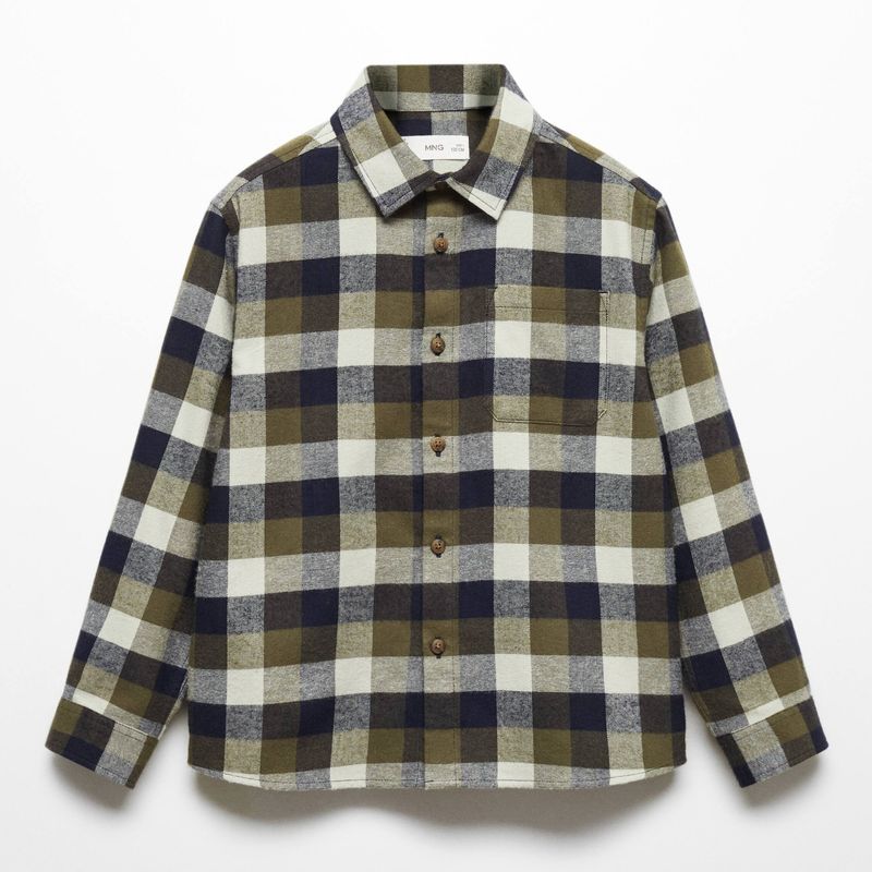 MANGO KIDS - Camisa Regular Fit Cuadros Niño Mango Kids