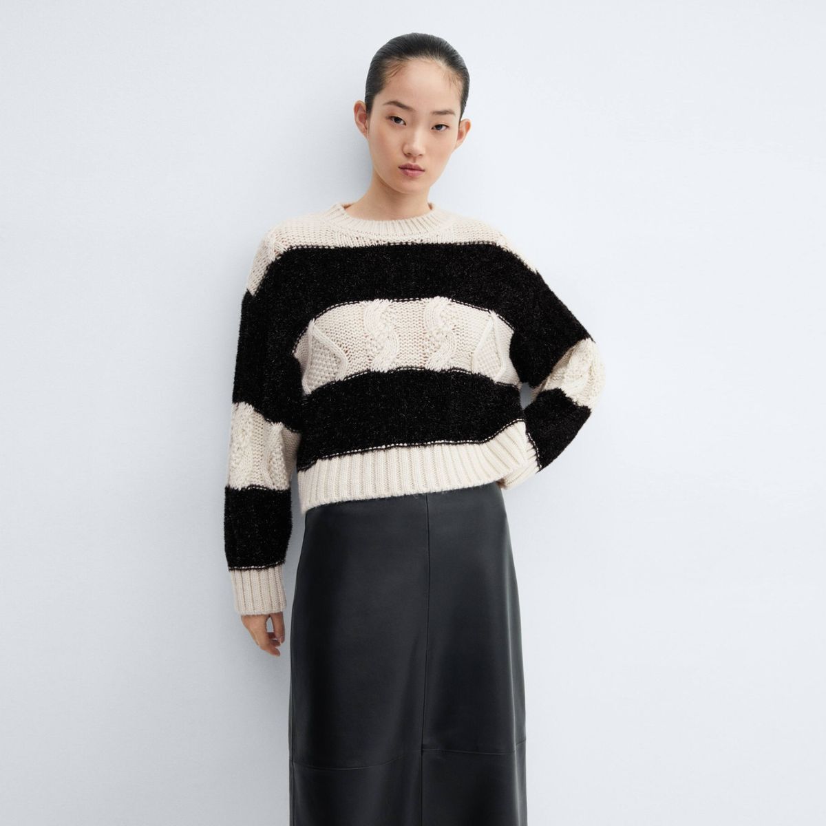 MANGO - Sweater Rayas Lúrex Mujer Mango