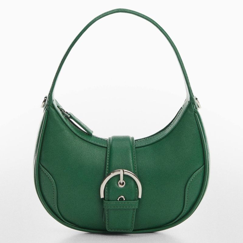MANGO - Cartera Doble Asa Hebilla Mujer Mango