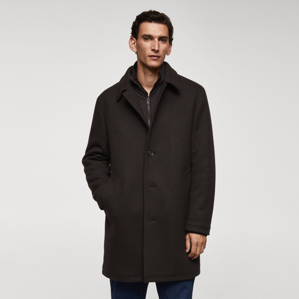 MANGO MAN - Abrigo Lana Termorregulador Hombre Mango Man