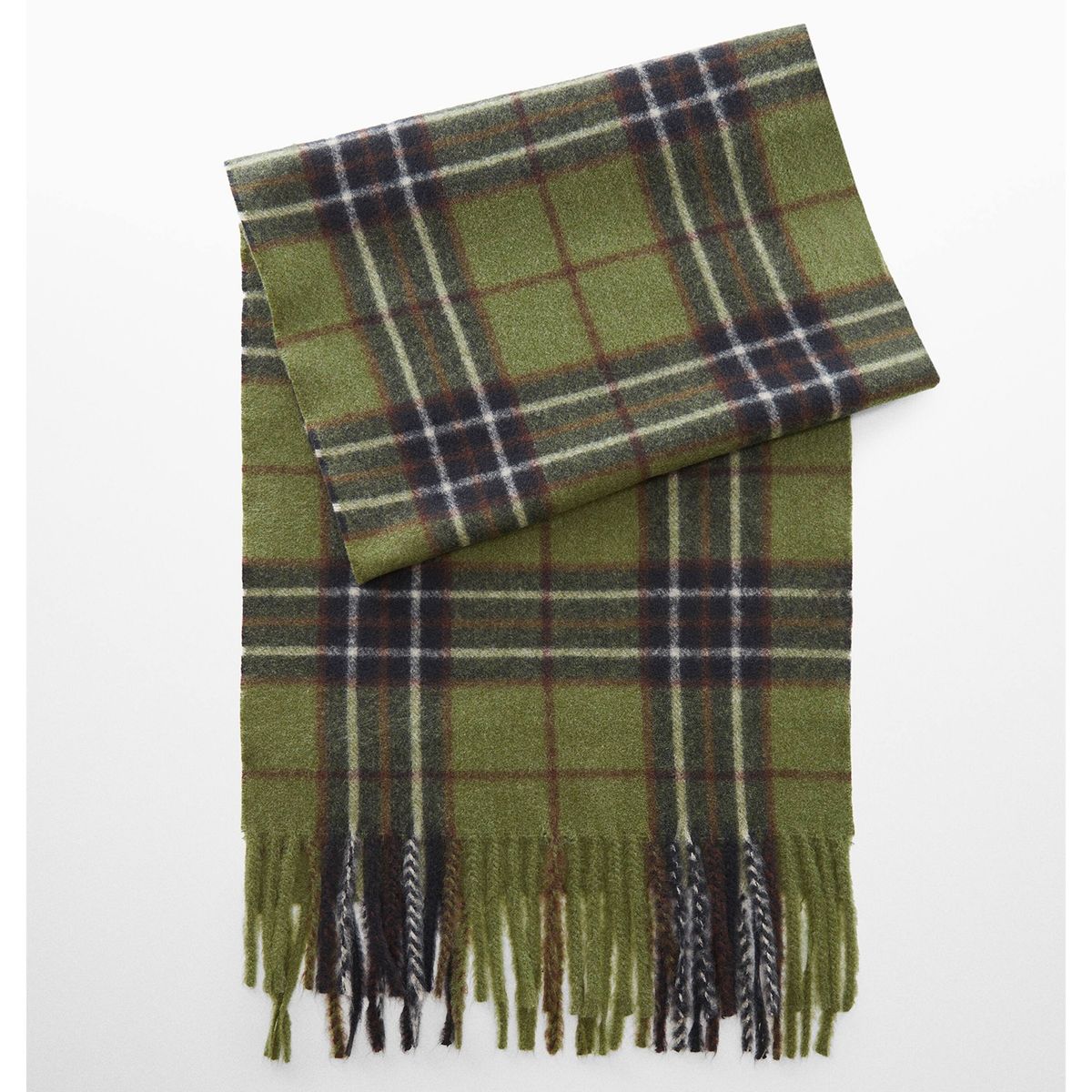 MANGO MAN - Bufanda Cuadros Flecos Hombre Mango Man