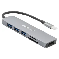 PHILCO - Cable 6 En 1 Tipo C A Hdmi+Usb 3.0