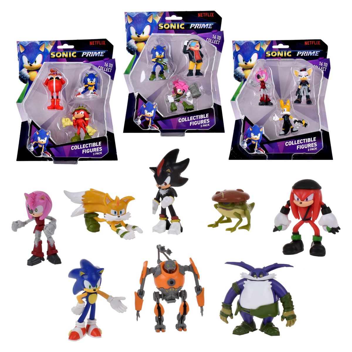 SONIC - Pack 3 Figuras de 7 cm Sonic
