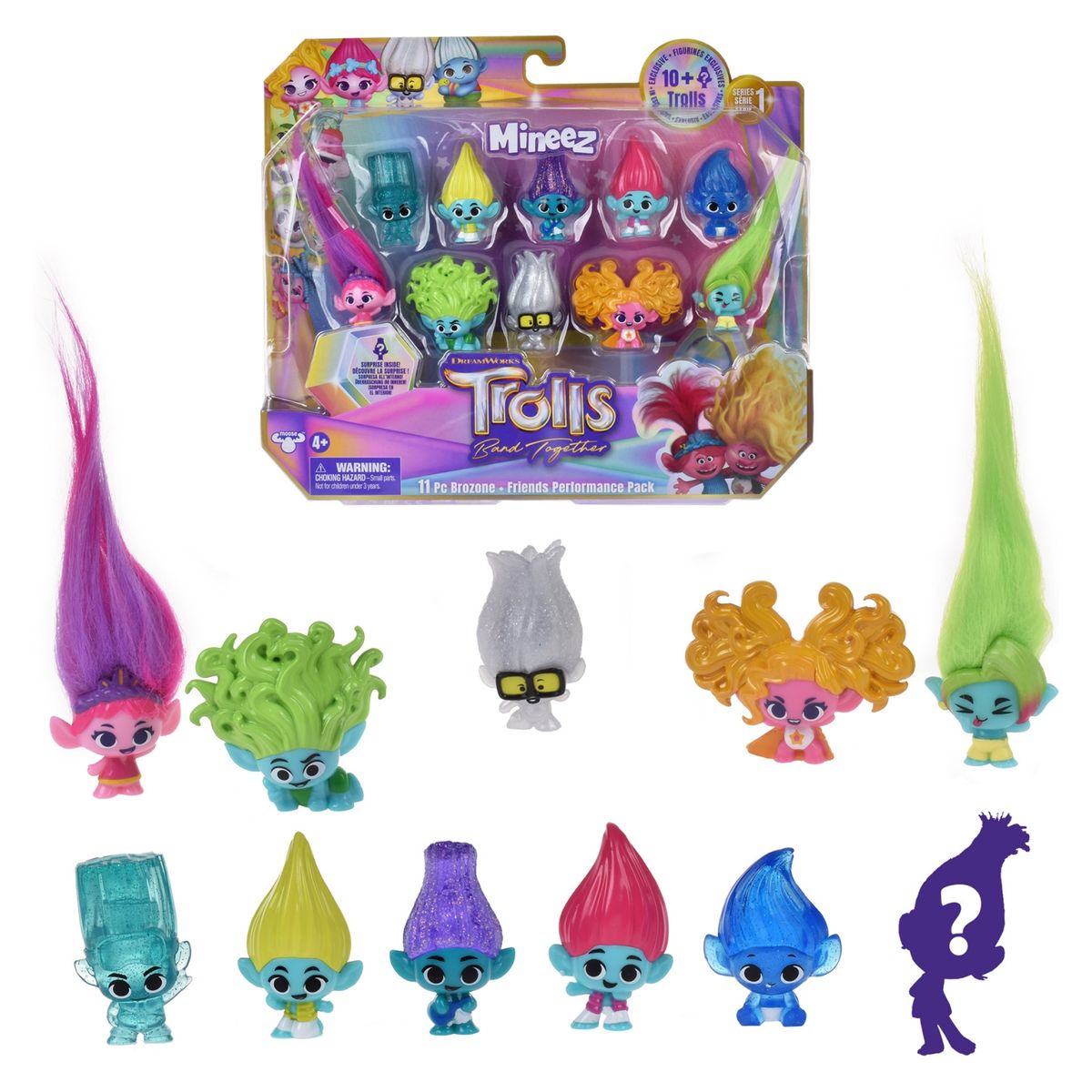 TROLLS - Pack 10 Mini Figuras Trolls