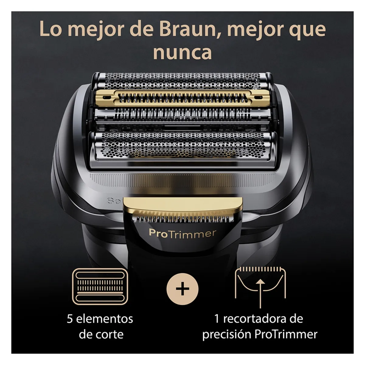 BRAUN - Afeitadora Eléctrica Serie 9 BRAUN 9565cc Grey