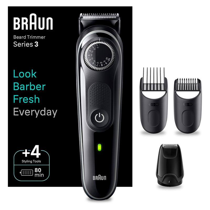 BRAUN - Cortabarba BRAUN BT3440 Black/Grey