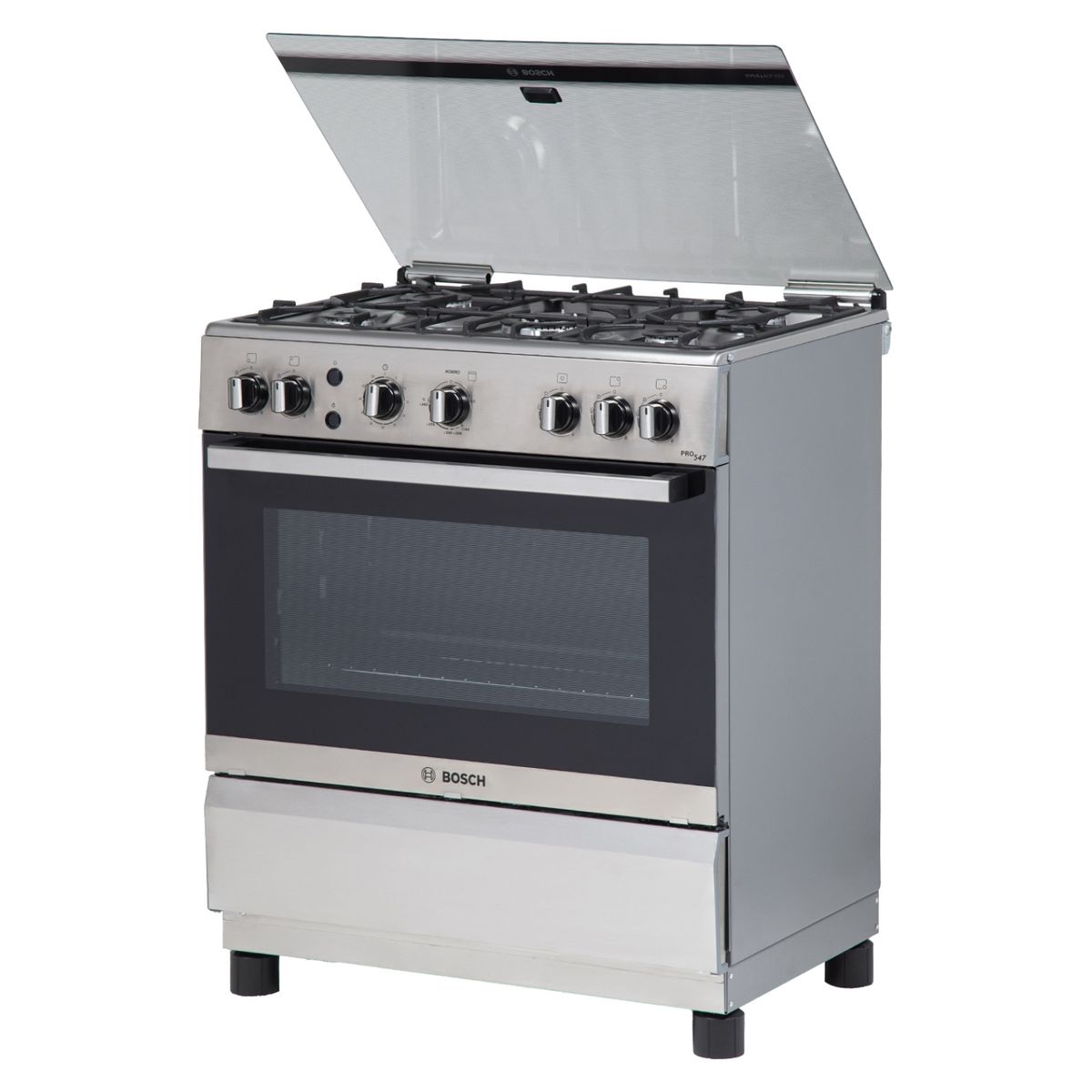 BOSCH - Cocinas a Gas 5 Quemadores Horno de 84.5Lt con Grill Eléctrica HSK44I26SE Bosch