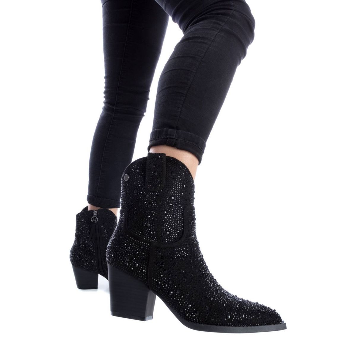 XTI - Bota Vaquera Mujer Negro Xti