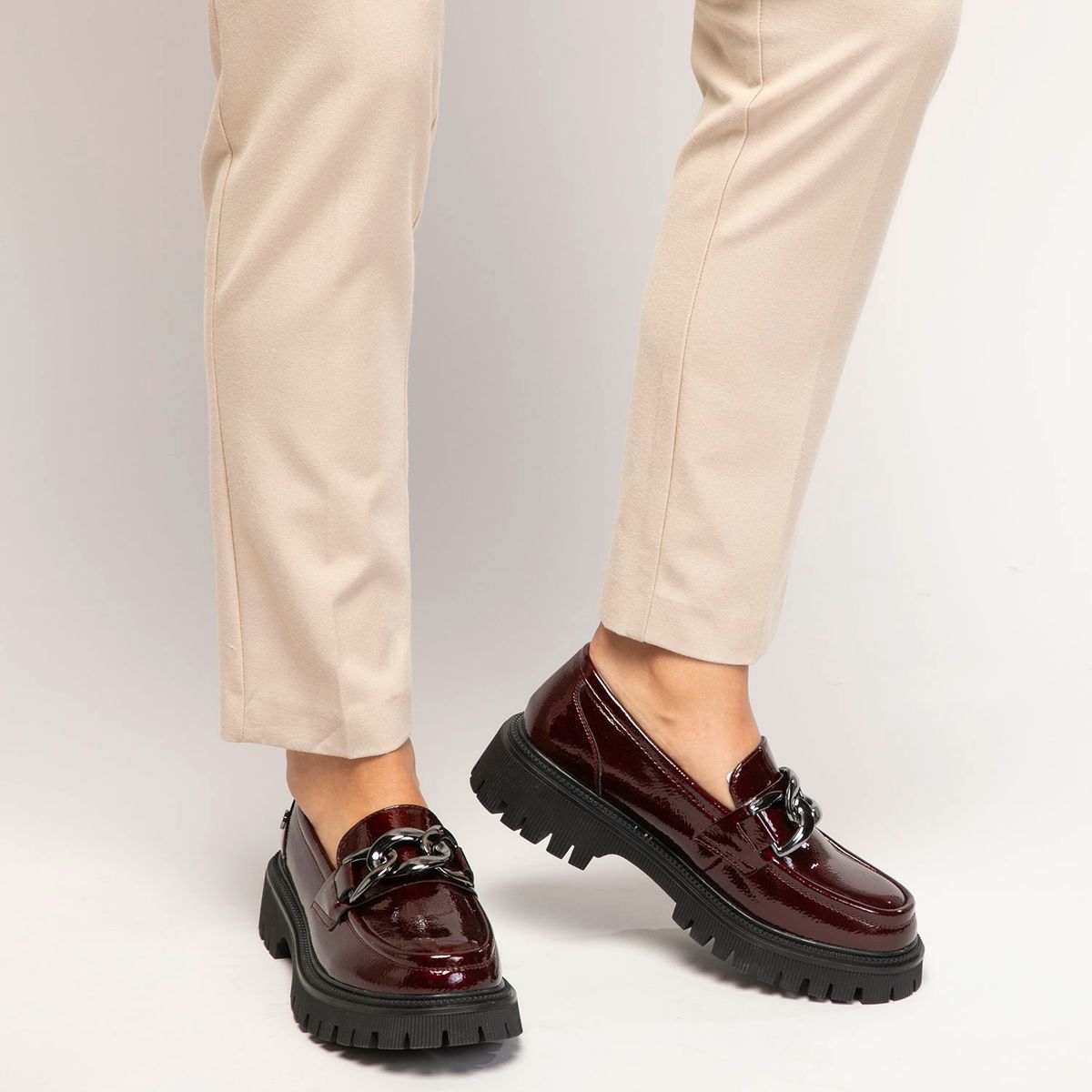 XTI - Mocasín Mujer Burdeo Xti