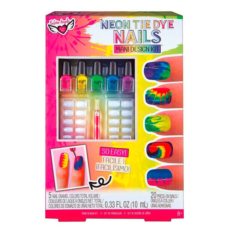 FASHION - Set Para Pintar Uñas Tie Dye Angels Fashion