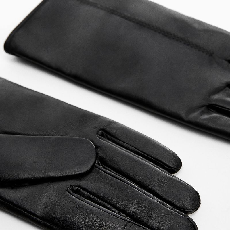 MANGO - Guantes Piel Lazo Mujer Mango