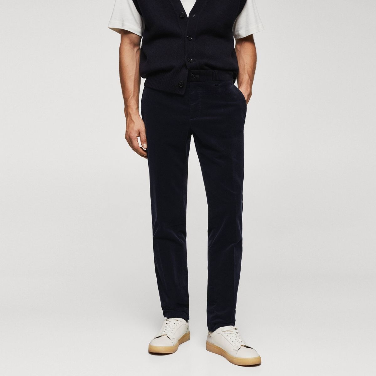 MANGO MAN - Pantalón Slim Fit Micropana Hombre Mango Man